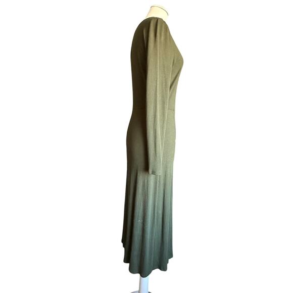 Who What Wear Green Jersey Maxi Dress Size M Button Front Casual Midi/Maxi Dress - Picture 3 of 6